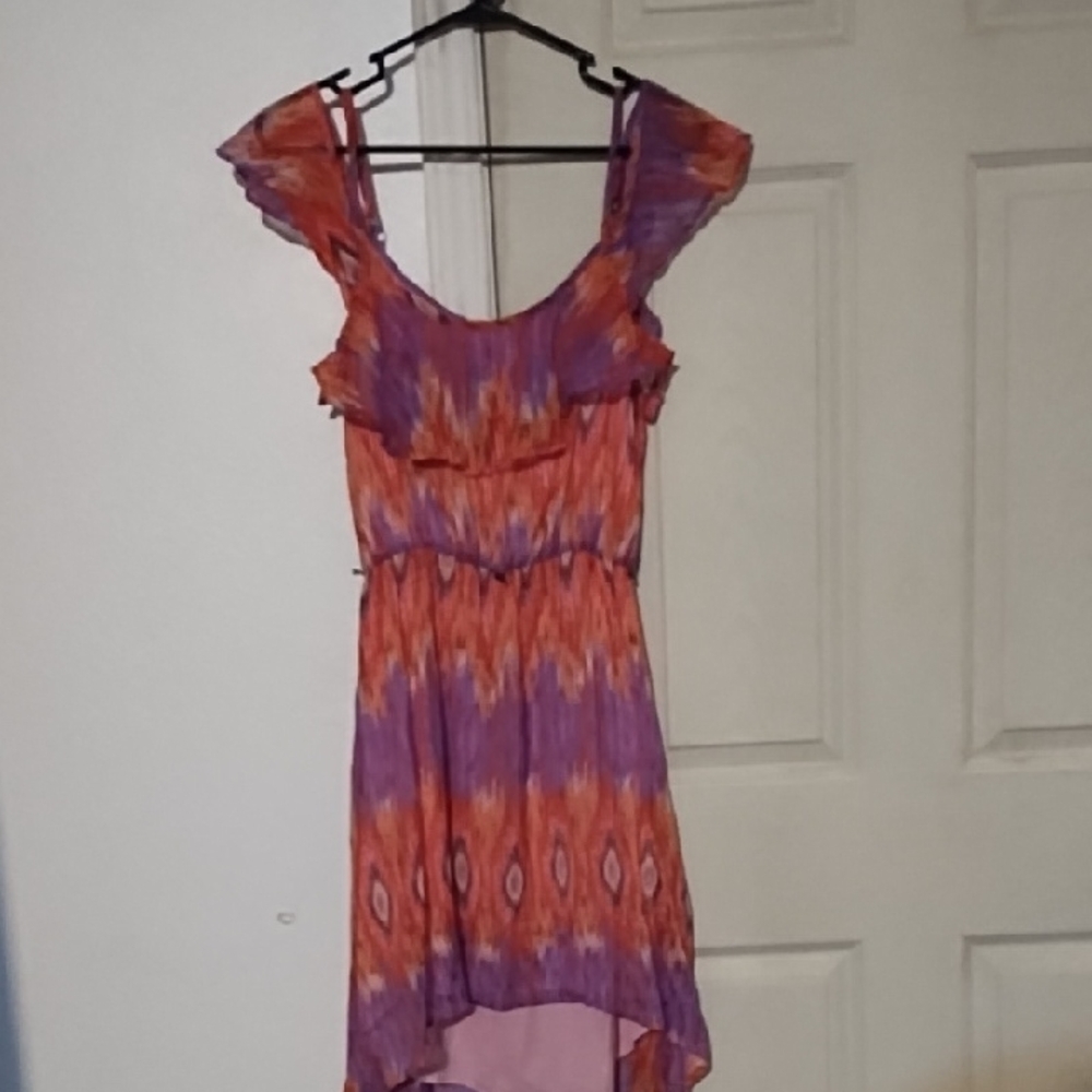 Dress Club Vibrant Purple and Orange Women's Dress